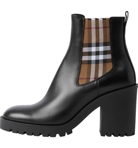 burberry allostock boots|Burberry Allostock Check Block Heel Chelsea Boot (Women).